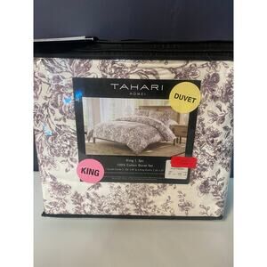 NWT - Tahari Home King 100% Cotton Duvet Set